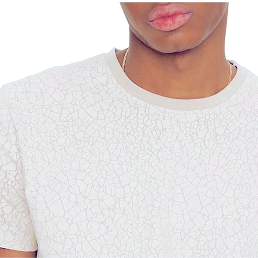 NWT [Eleven Paris] Crackle White Graphic Short-Sleeved T-Shirt Men’s Sz X-Large - Picture 3 of 9